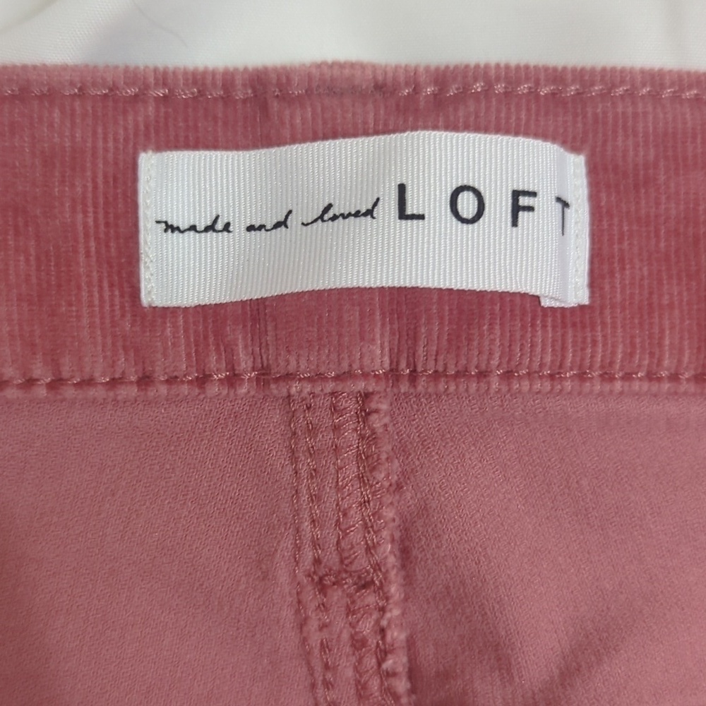 LOFT Skinny Pants in Corduroy, Color Pink Size 4/27 - Picture 14 of 15